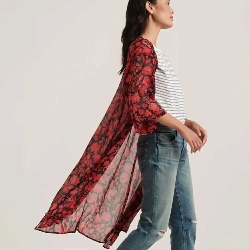 NWT Lucky Brand Floral Kimono Duster - Picture 15 of 16